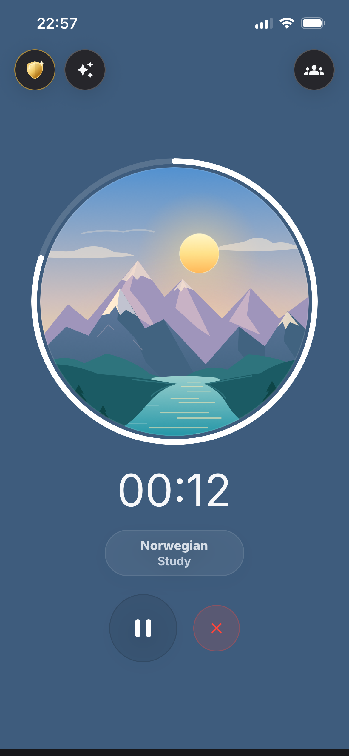 Innsikt: Fokus session running screen